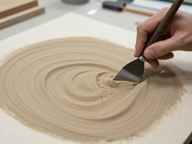 实验艺术工作室,用砂纸刮刀创作材料实验油画技法解析