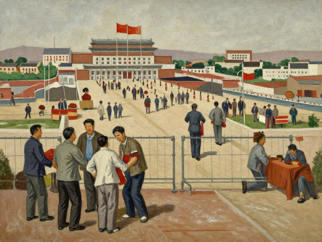 50-70年代中国写实油画,毛笔笔触勾勒新中国建设题材