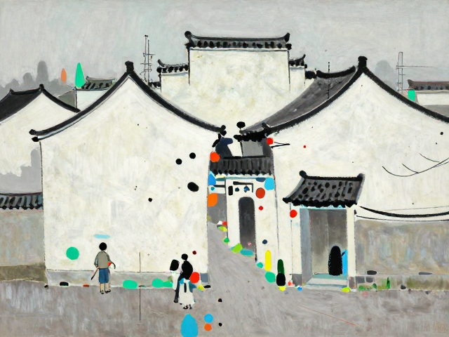 吴冠中写实油画,80年代乡土现实主义的艺术巅峰与市场价值