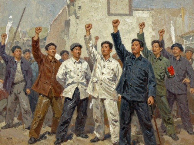 中国写实油画,写意笔触融合油画味,重塑历史革命题材的艺术张力