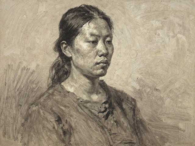 中国写实油画,以扎实素描基础驾驭笔触意味的艺术表达