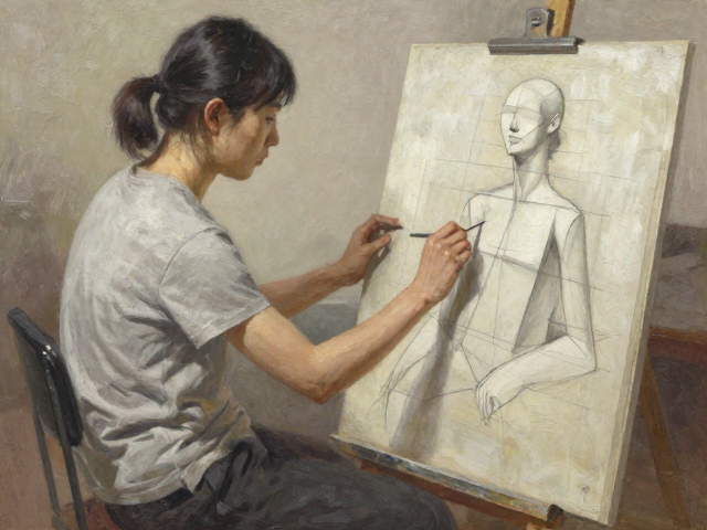 中国写实油画，写生与创作中的造型结构解析