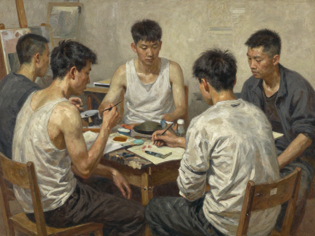 中国写实油画经典时期作品解析,严谨素描造型的艺术魅力