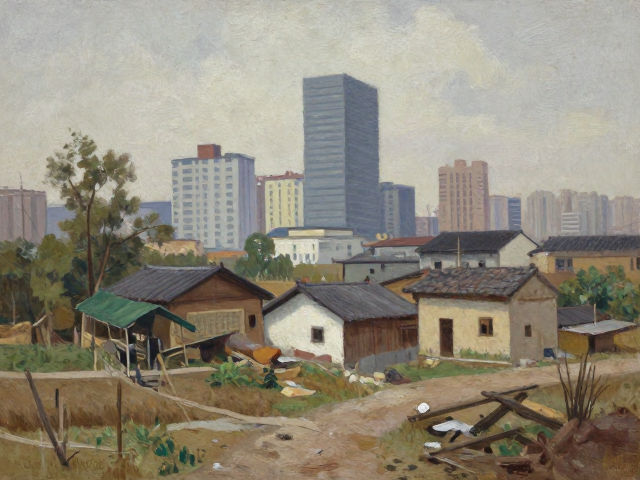 中国写实油画,乡土记忆与都市心理的视觉对话