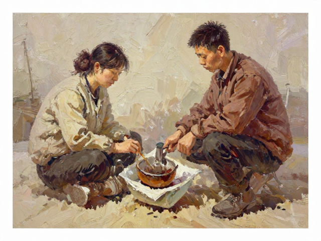 中国写实油画,底层人物乡土风情与色彩关系训练指南