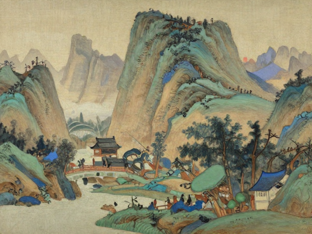 中国写实油画，现代视觉张力下的传统山水意象转化