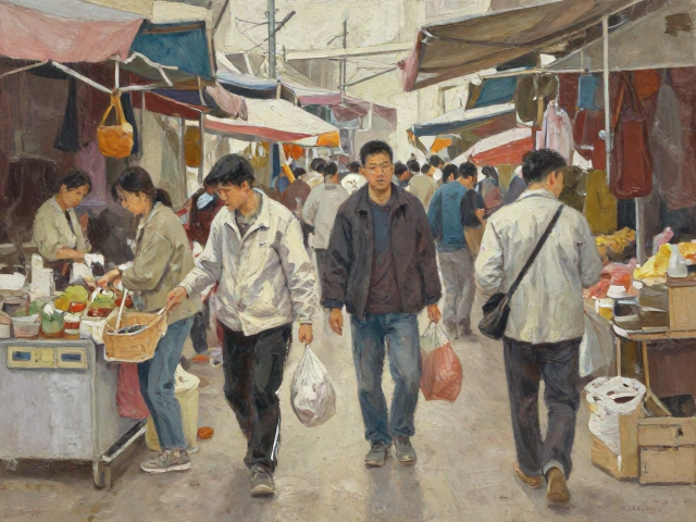 中国写实油画,毛笔笔触勾勒现实主义深度,当代艺术新趋势解析