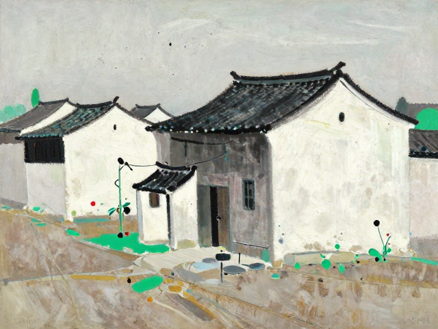 吴冠中写实油画,80年代乡土现实主义的艺术回响与价值解读