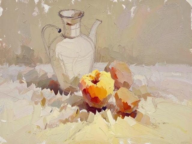 速写性油画厚涂技巧,掌握不透明色叠加,画出灵动笔触与质感