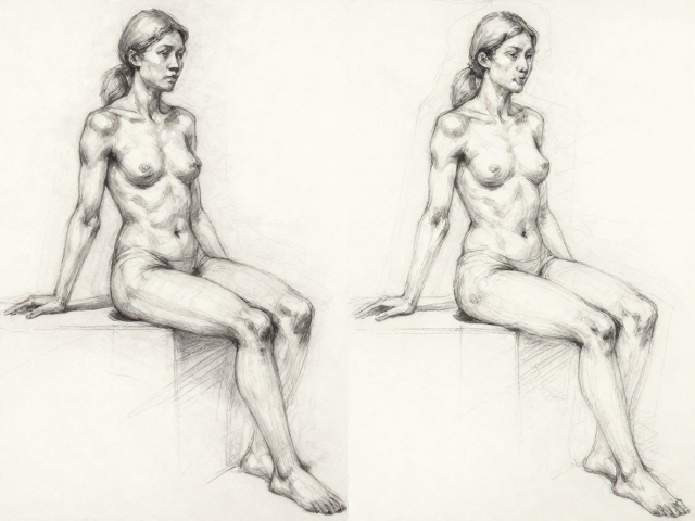 速写性油画与人体素描整体调整收尾技巧，提升绘画流量感