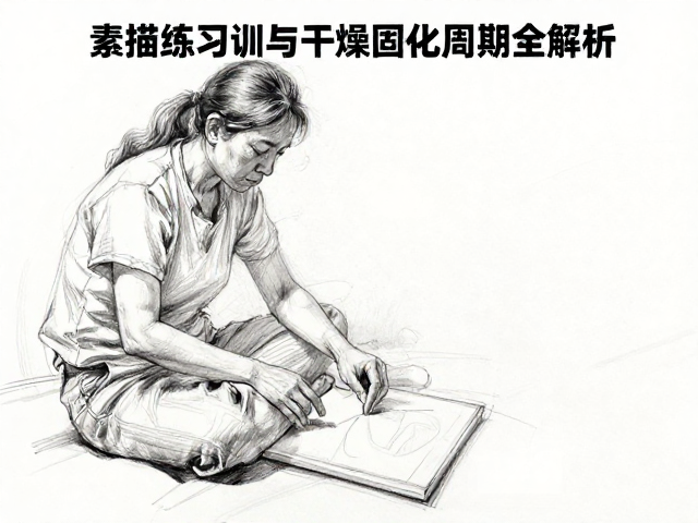 速写性油画练习指南,素描基础训练与干燥固化周期全解析