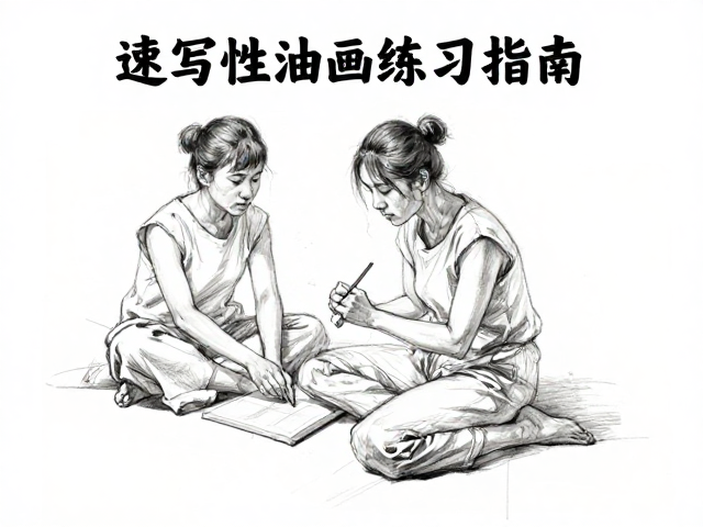 速写性油画练习指南,素描基础训练与干燥固化周期全解析