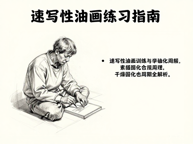 速写性油画练习指南,素描基础训练与干燥固化周期全解析