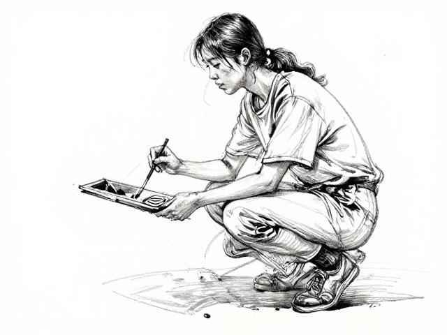 便携式画具随身带,湿画法衔接技巧,瞬间捕捉人物动态