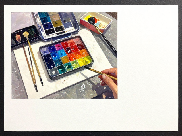 湿画法衔接技巧,便携式画具现场创作实战指南