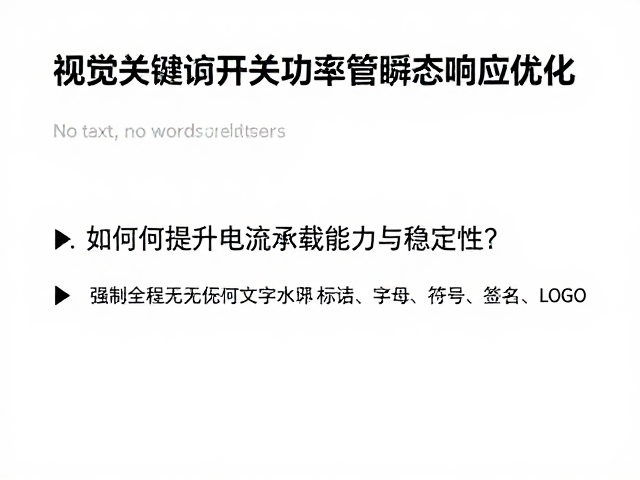 开关功率管瞬态响应优化，如何提升电流承载能力与稳定性？