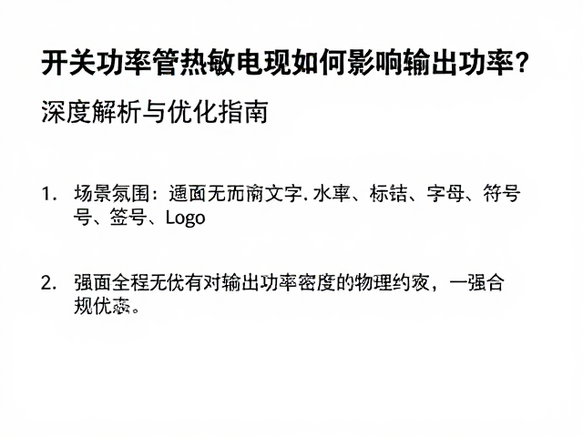 开关功率管热敏电阻如何影响输出功率？深度解析与优化指南