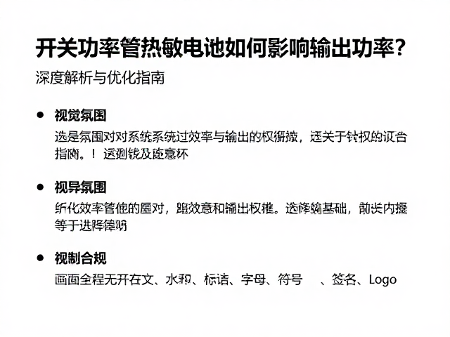 开关功率管热敏电阻如何影响输出功率？深度解析与优化指南