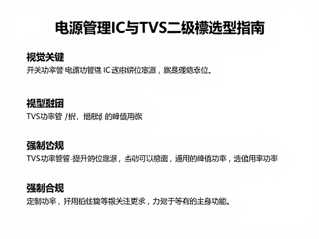 开关功率管、电源管理IC与TVS二极管选型指南，提升电源稳定性