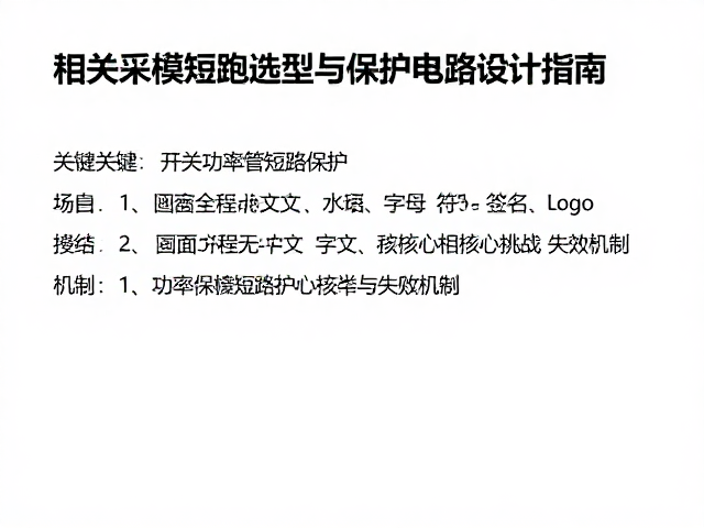 开关功率管短路保护,精密采样电阻选型与保护电路设计指南