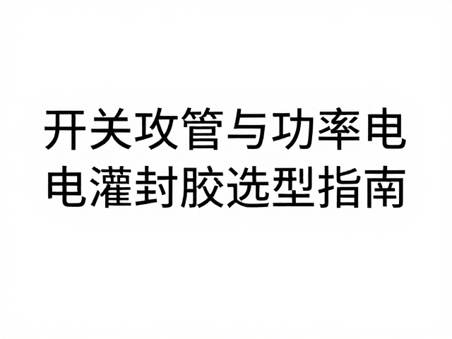 开关功率管与功率电阻灌封胶选型指南，散热、绝缘与可靠性优化