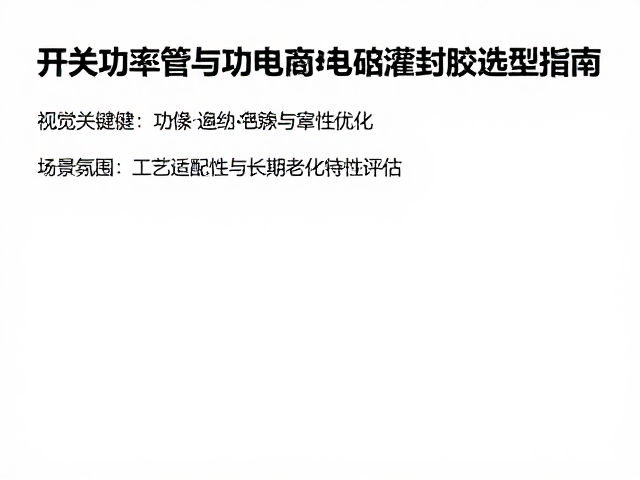 开关功率管与功率电阻灌封胶选型指南，散热、绝缘与可靠性优化