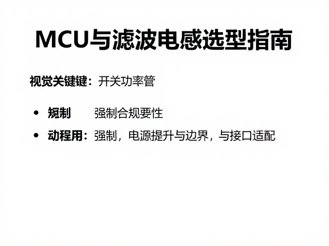 开关功率管、MCU与滤波电感选型指南，提升电源效率与稳定性