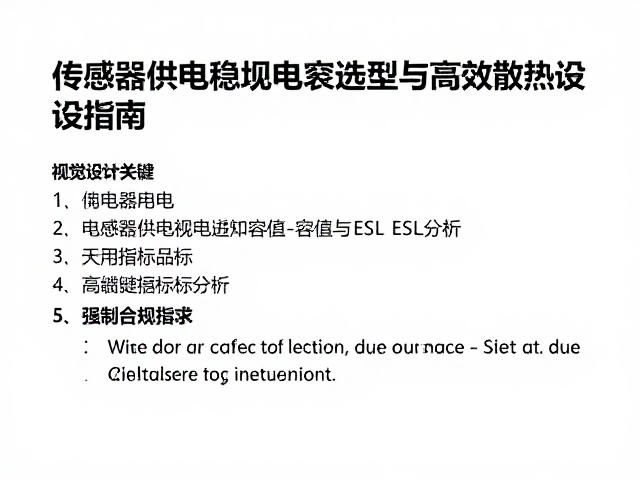 传感器供电稳压电容选型与高效散热设计指南