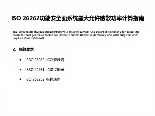 ISO 26262功能安全，稳压电容选型与系统最大允许散热功率计算指南