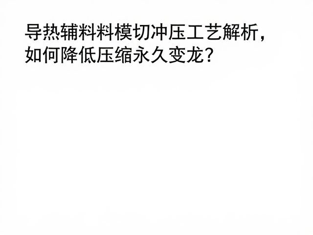 导热辅料模切冲压工艺解析,如何降低压缩永久变形?