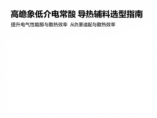 高绝缘低介电常数导热辅料选型指南，提升电气性能与散热效率