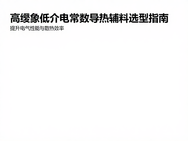 高绝缘低介电常数导热辅料选型指南，提升电气性能与散热效率