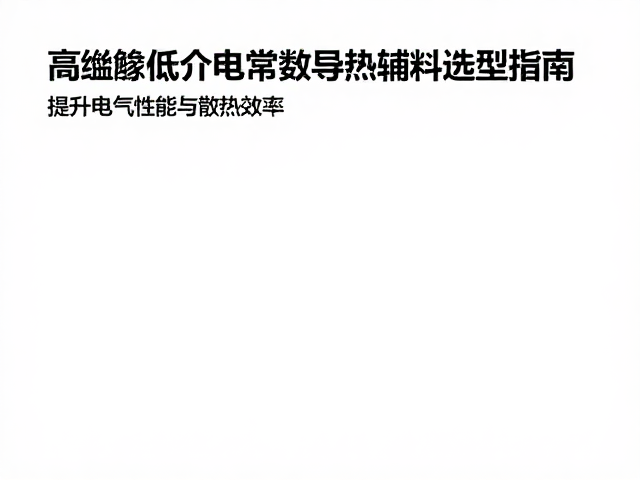 高绝缘低介电常数导热辅料选型指南，提升电气性能与散热效率