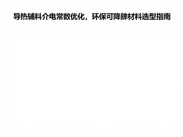 导热辅料介电常数优化,环保可降解材料选型指南