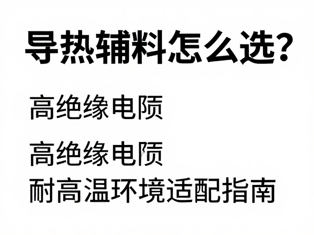 导热辅料怎么选?高绝缘电阻,耐高温环境适配指南