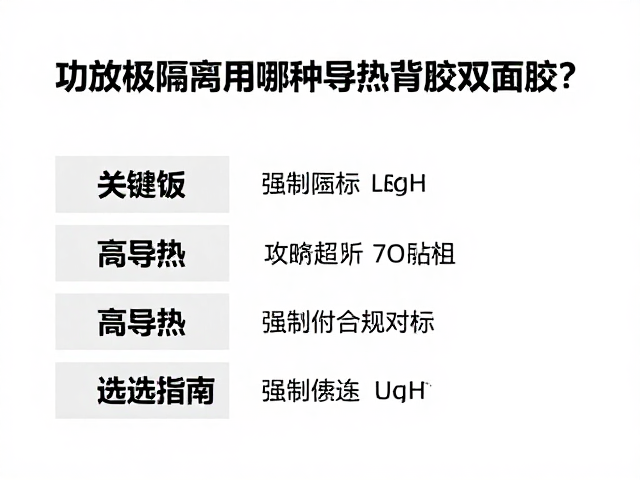 功放电路板隔离用哪种导热背胶双面胶？高导热、强粘附选型指南