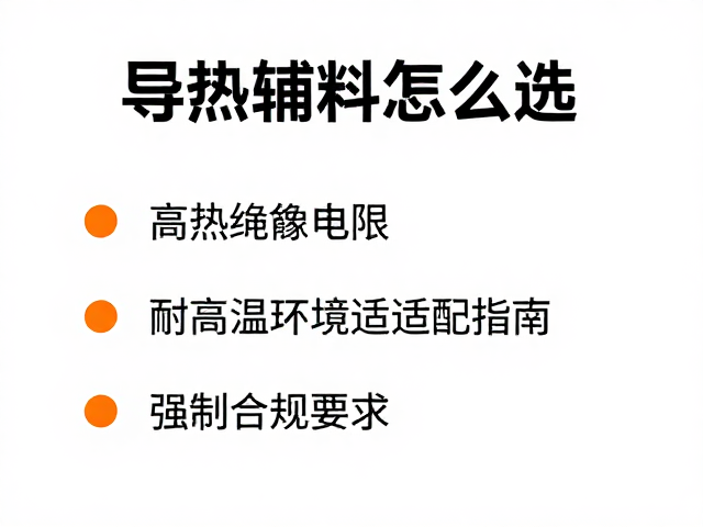导热辅料怎么选?高绝缘电阻,耐高温环境适配指南
