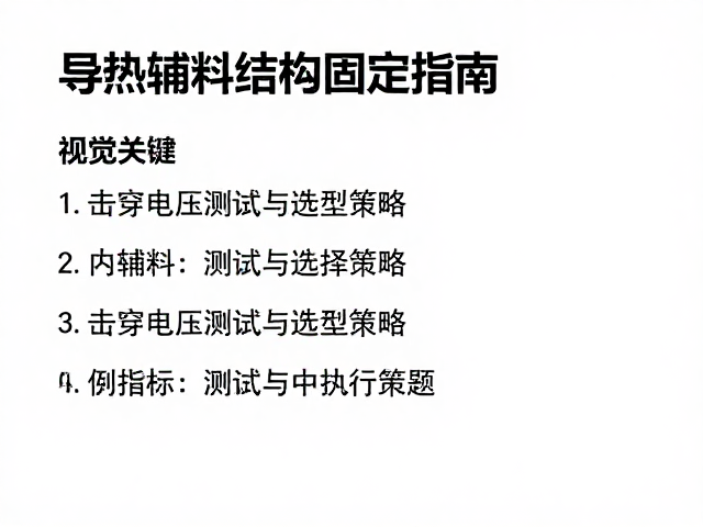 导热辅料结构固定指南,击穿电压测试与选型策略
