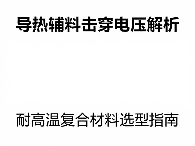 导热辅料击穿电压解析，耐高温复合材料选型指南