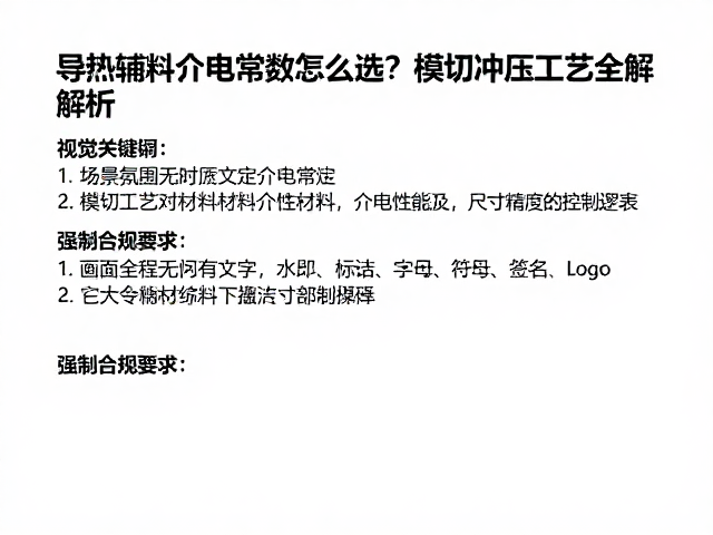 导热辅料介电常数怎么选？模切冲压工艺全解析