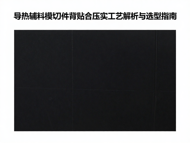 导热辅料模切件背胶贴合压实工艺解析与选型指南
