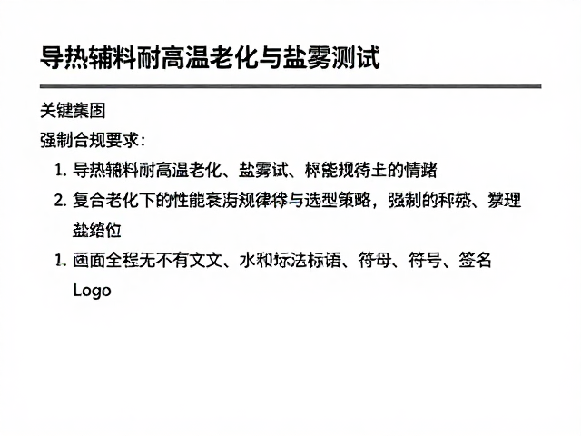 导热辅料耐高温老化与盐雾测试,高性能材料选型指南