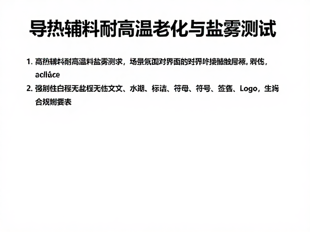导热辅料耐高温老化与盐雾测试,高性能材料选型指南