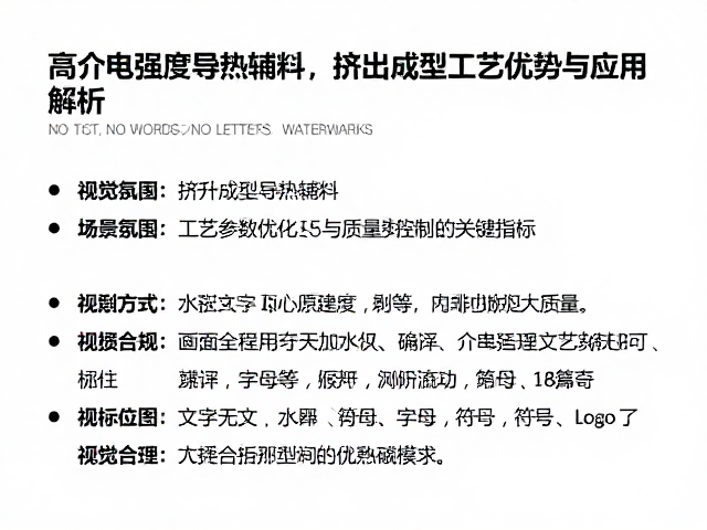 高介电强度导热辅料,挤出成型工艺优势与应用解析