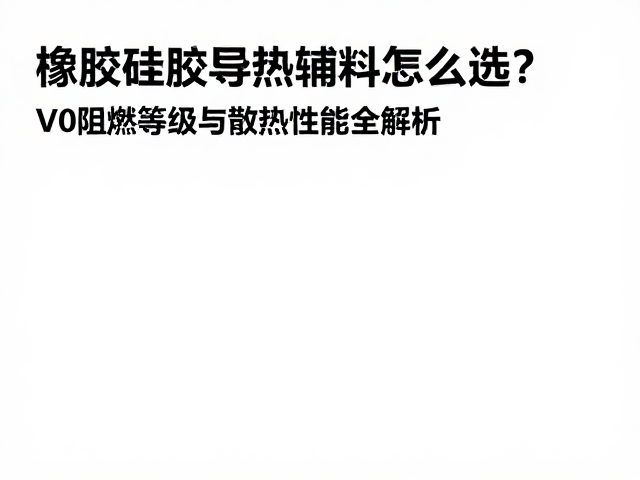 橡胶硅胶导热辅料怎么选?V0阻燃等级与散热性能全解析