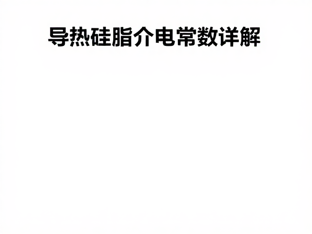 导热硅脂介电常数详解,选型指南与高导热辅料应用