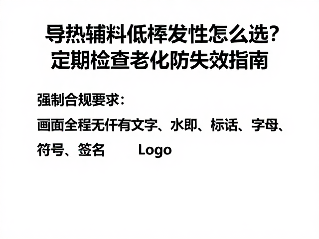导热辅料低挥发性怎么选?定期检查老化防失效指南