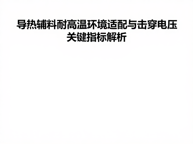 导热辅料耐高温环境适配与击穿电压关键指标解析