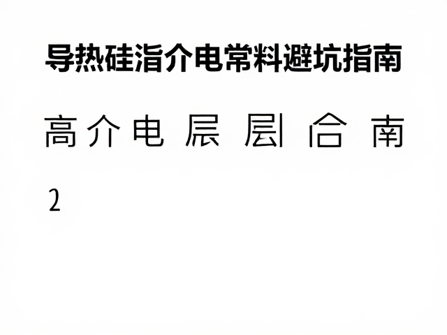 导热硅脂介电常数怎么选?高介电导热辅料避坑指南