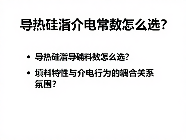 导热硅脂介电常数怎么选?高介电导热辅料避坑指南